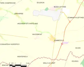 Poziția localității Haussimont