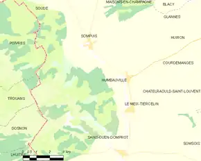 Poziția localității Humbauville
