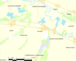 Poziția localității Jâlons