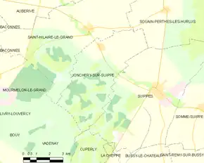 Poziția localității Jonchery-sur-Suippe