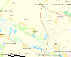 Poziția localității Juvigny