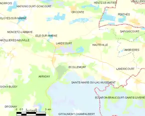 Poziția localității Larzicourt