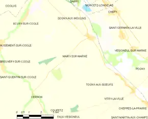 Poziția localității Mairy-sur-Marne