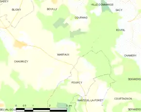 Poziția localității Marfaux