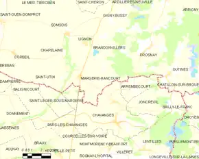 Poziția localității Margerie-Hancourt