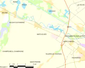 Poziția localității Matougues