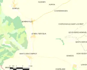 Poziția localității Le Meix-Tiercelin