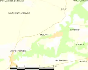 Poziția localității Merlaut