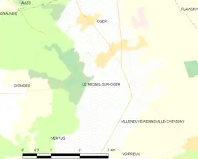 Poziția localității Le Mesnil-sur-Oger