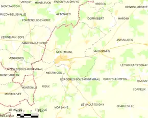 Poziția localității Montmirail