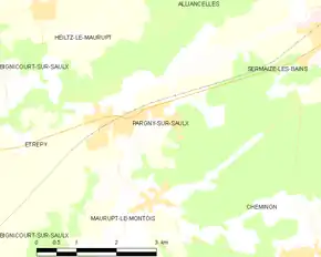 Poziția localității Pargny-sur-Saulx