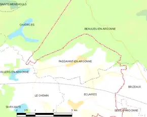 Poziția localității Passavant-en-Argonne