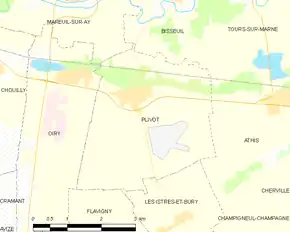 Poziția localității Plivot