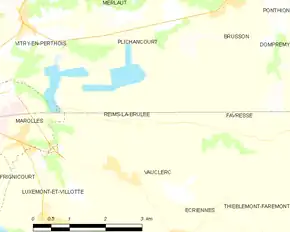 Poziția localității Reims-la-Brûlée