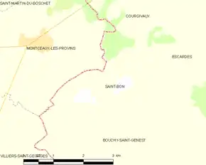 Poziția localității Saint-Bon