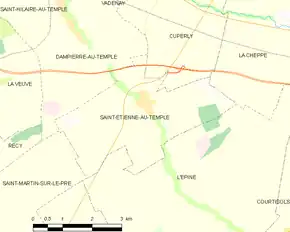 Poziția localității Saint-Étienne-au-Temple