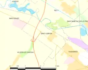 Poziția localității Saint-Gibrien
