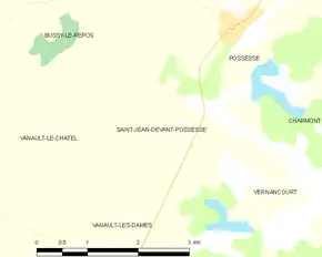 Poziția localității Saint-Jean-devant-Possesse