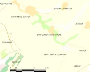 Poziția localității Saint-Lumier-en-Champagne