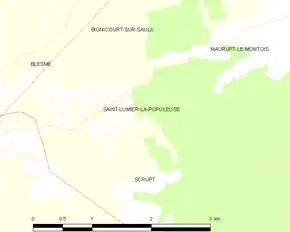 Poziția localității Saint-Lumier-la-Populeuse