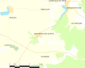 Poziția localității Saint-Mard-sur-le-Mont