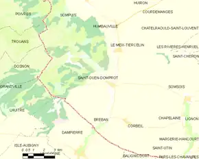 Poziția localității Saint-Ouen-Domprot