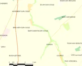 Poziția localității Saint-Quentin-sur-Coole