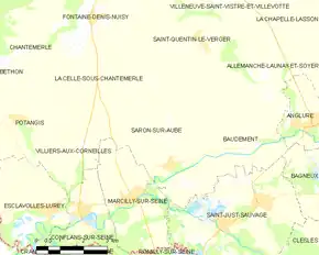 Poziția localității Saron-sur-Aube