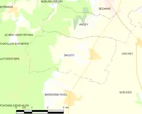 Poziția localității Saudoy