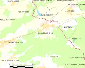 Poziția localității Sermaize-les-Bains