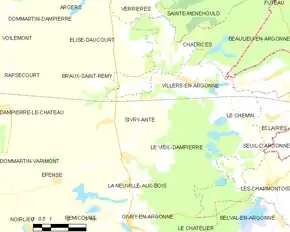 Poziția localității Sivry-Ante