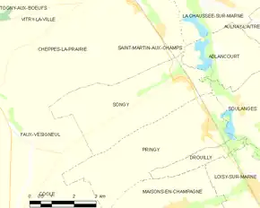 Poziția localității Songy