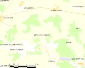 Poziția localității Le Thoult-Trosnay