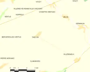 Poziția localității Trécon