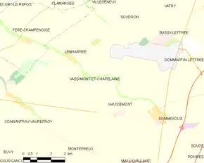 Poziția localității Vassimont-et-Chapelaine