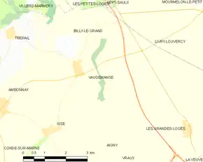 Poziția localității Vaudemange