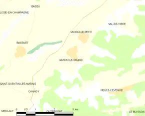 Poziția localității Vavray-le-Grand
