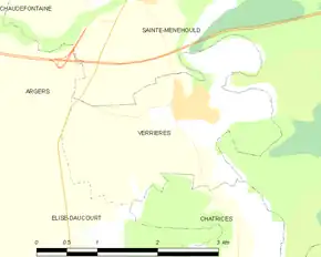 Poziția localității Verrières