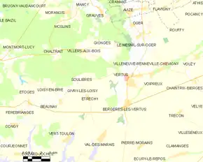 Poziția localității Vertus