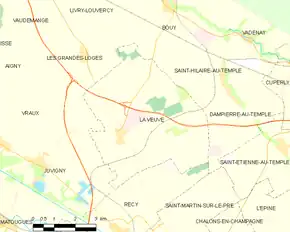 Poziția localității La Veuve