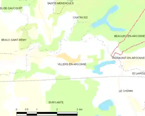 Poziția localității Villers-en-Argonne