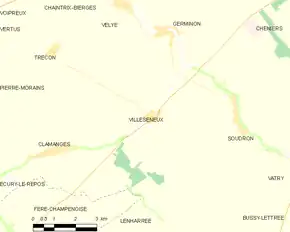 Poziția localității Villeseneux