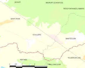 Poziția localității Vouillers