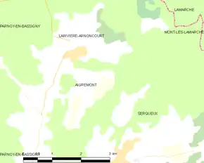 Poziția localității Aigremont