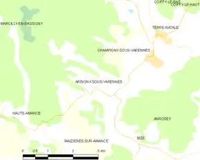 Poziția localității Arbigny-sous-Varennes
