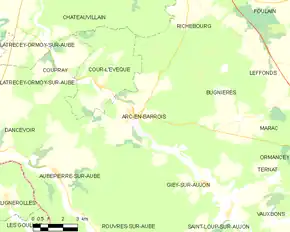 Poziția localității Arc-en-Barrois