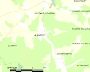 Poziția localității Arnancourt