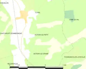 Poziția localității Autigny-le-Petit