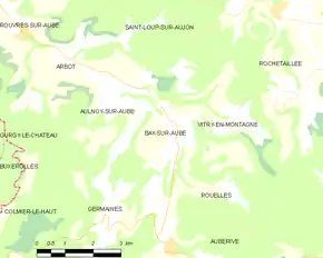 Poziția localității Bay-sur-Aube