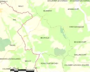 Poziția localității Beurville